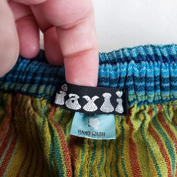 Jayli Hippie Short Mens L Festival Patchwork Striped Cargo Handmade Nepal - Picture 8 of 10